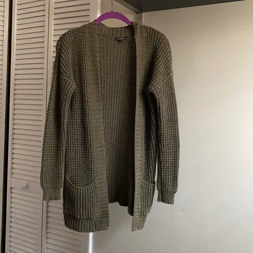 Green cardigan